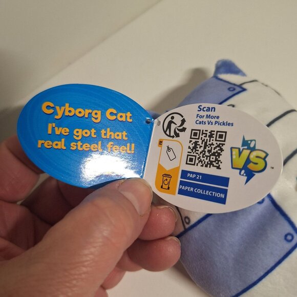 Cats Vs Pickles Cyborg Cat 505 & Dogs vs Squirls 021 Sniper Beanie Plush Lot - Picture 3 of 10